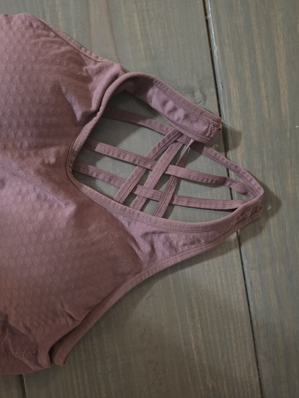 Strappy Back Wireless Bralette in Mauve
